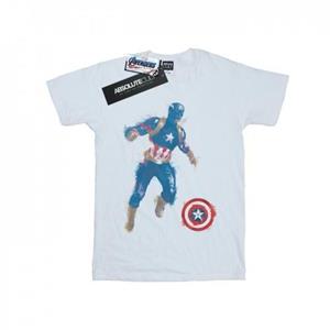 Marvel Heren Avengers Endgame Geschilderd Captain America T-shirt