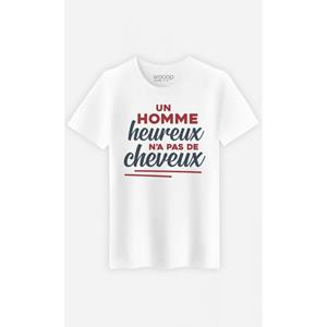 Le Roi du Tshirt Heren T-shirt - EEN GELUKKIGE MAN