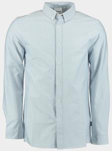 Bos Bright Blue Supply & co. casual hemd lange mouw stripe casual shirt 24307st91/210 light blue