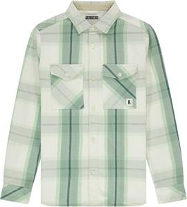 Kultivate Overshirt jumble spray green & ecru check