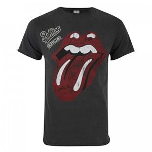 Amplified Heren Rolling Stones Tong Handtekening T-shirt