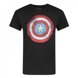 Pertemba FR - Apparel Jack Of All Trades Heren Captain America Distressed Logo T-shirt