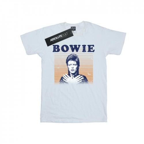 David Bowie Heren T-shirt met oranje strepen