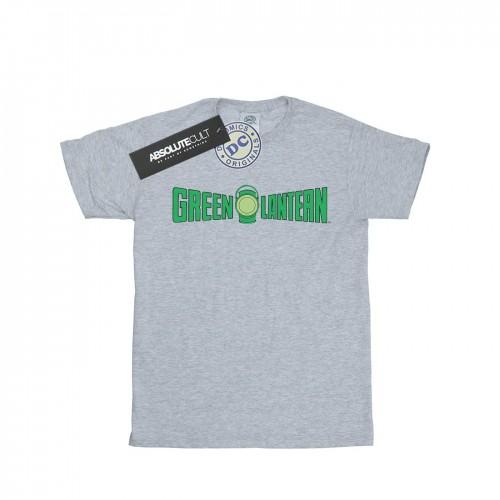 DC Comics Heren T-shirt met groene lantaarntekstlogo