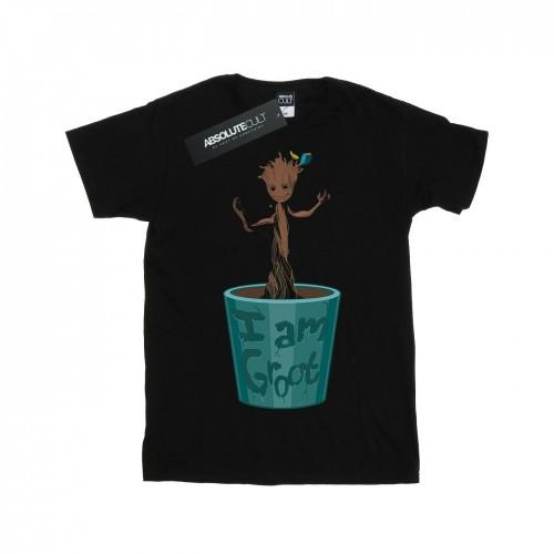 Marvel Heren Guardians Of The Galaxy Baby Groot Bloempot T-shirt