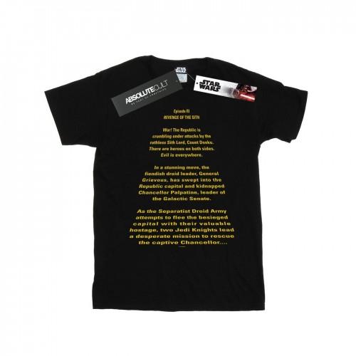 Star Wars Mens Revenge Of The Sith Opening Crawl T-Shirt