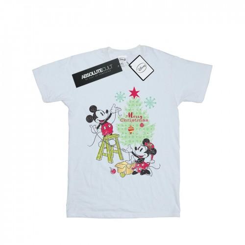 Disney Heren Mickey en Minnie kerstboom T-shirt