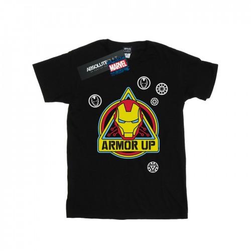 Marvel Heren Iron Man Armor Up Badge T-shirt