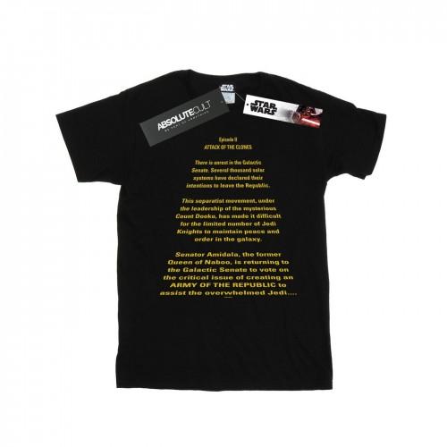 Star Wars heren aanval van de klonen openingscrawl T-shirt