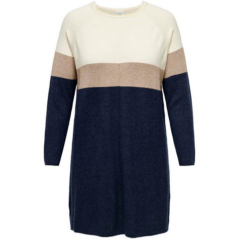 ONLY CARMAKOMA Gebreide jurk CARLAURA L/S ABK DRESS KNT