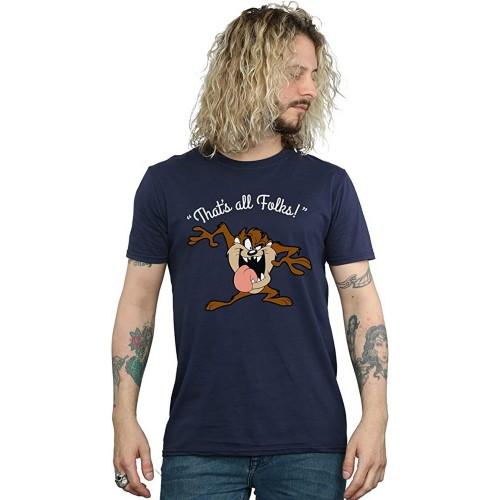 Looney Tunes Heren That's All Folks Taz katoenen T-shirt