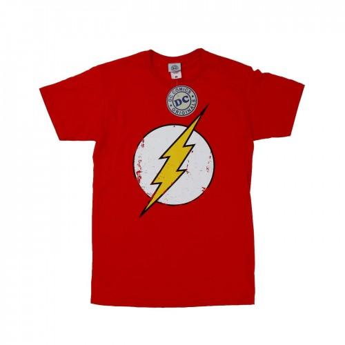 DC Comics Heren Flash Distressed Logo T-shirt