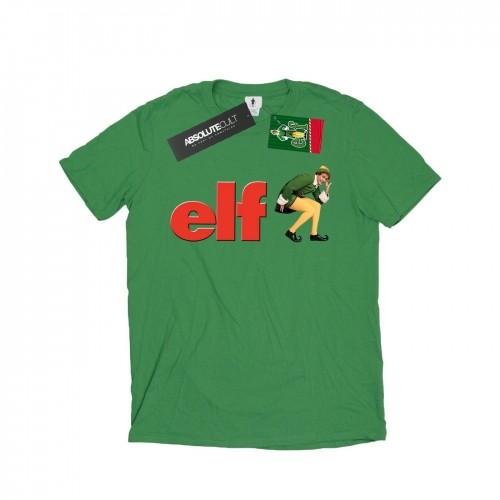 Elf heren gehurkt logo T-shirt