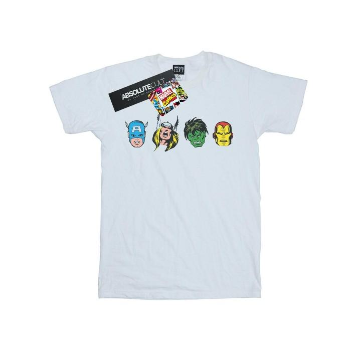 Marvel Heren Avengers Comic Heads T-shirt