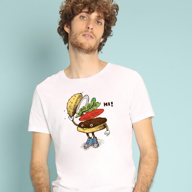 Le Roi du Tshirt Heren T-shirt - BURGER GREETING