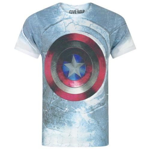 Pertemba FR - Apparel Captain America Civil War Heren Shield Sublimatie T-shirt