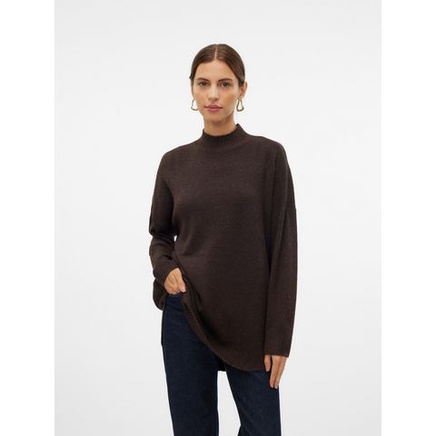 Vero Moda Gebreide trui VMPLAZA LS HIGHNECK LONG PULLOVER GA BOO