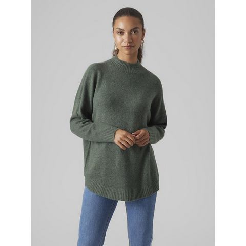 Vero Moda Gebreide trui VMPLAZA LS HIGHNECK LONG PULLOVER GA BOO