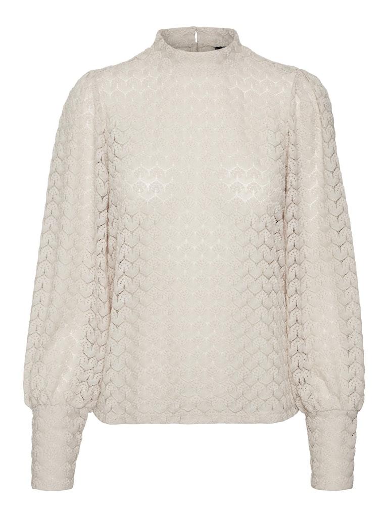 Vero moda Vmbecca Ls High Neck Lace Top Jrs N: