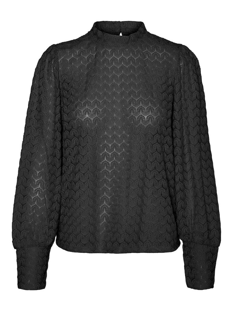 Vero moda Vmbecca Ls High Neck Lace Top Jrs N: