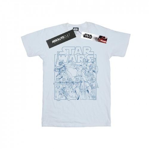 Star Wars Mens Outlined Sketch T-Shirt