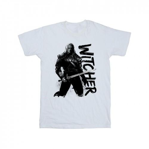 Pertemba FR - Apparel Netflix Heren The Witcher Sketch Geralt T-shirt