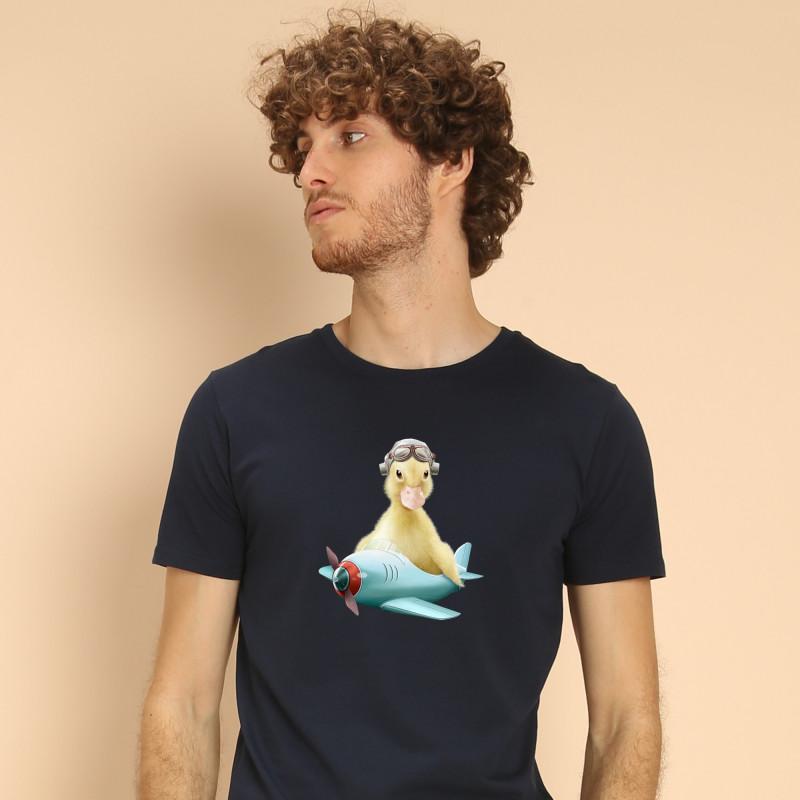 Le Roi du Tshirt Heren T-shirt - DUCK PILOT