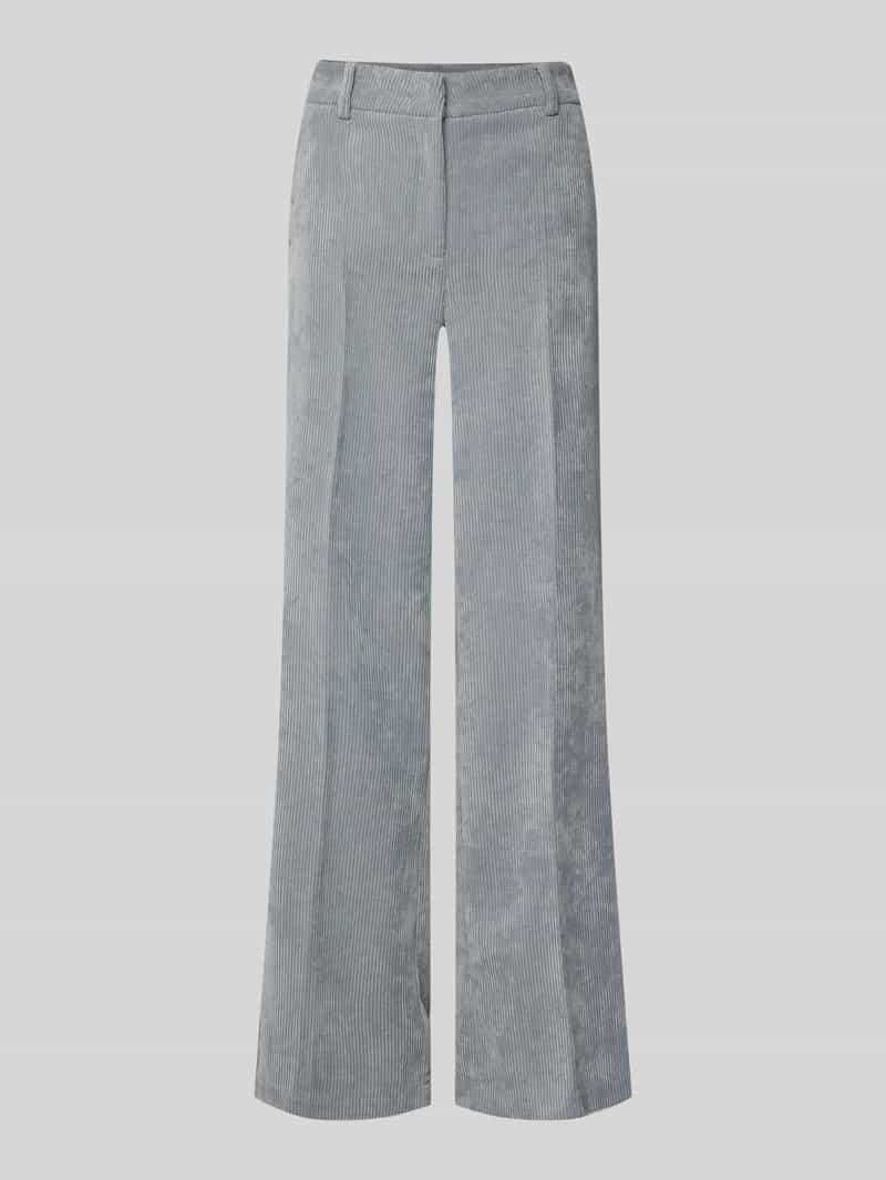 CAMBIO Wide leg corduroy broek met riemlussen