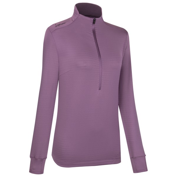 LaMunt  Women's Nora Long Sleeve Zip Tee - Longsleeve, purper