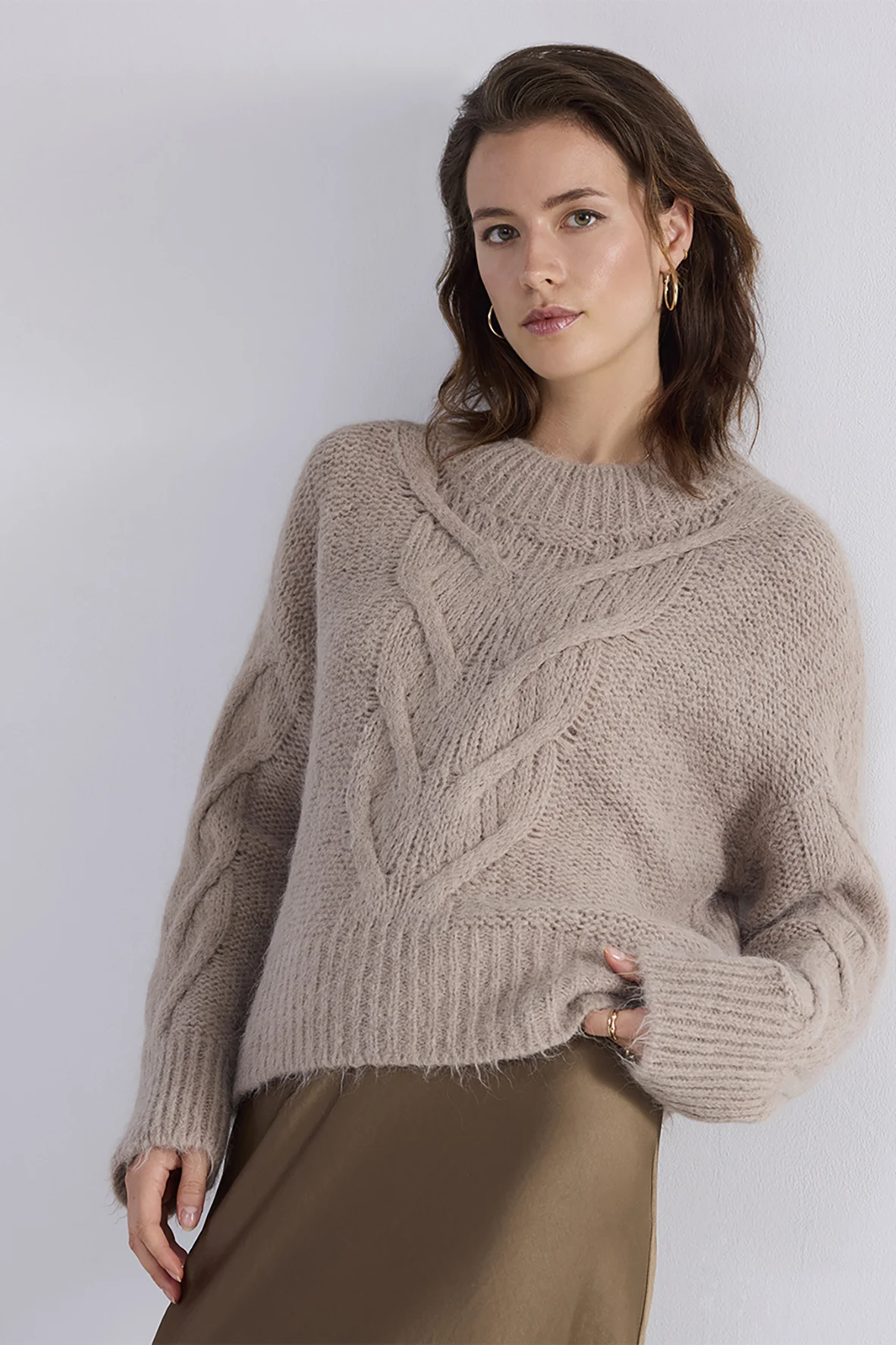 Summum 7s5861-8009 sweater big cable knit