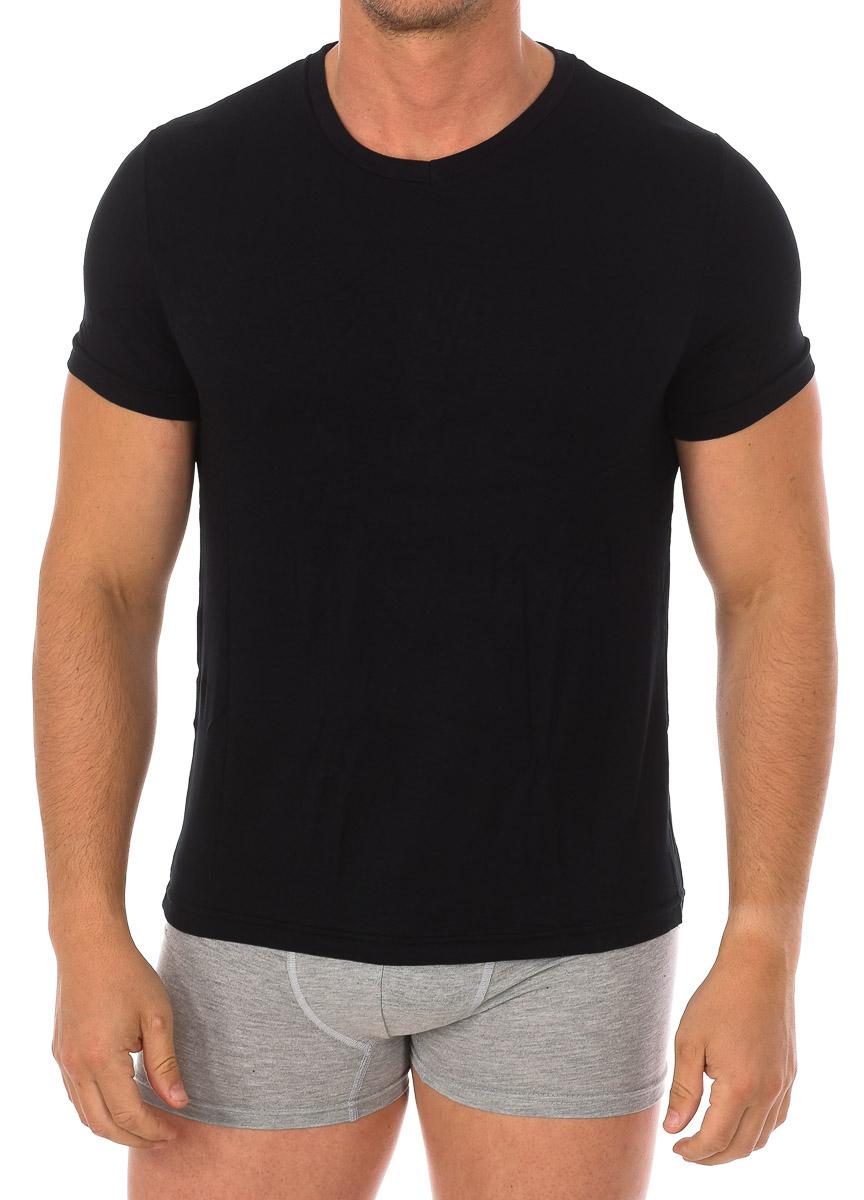 BlackPrice Camiseta interior Bamboo manga corta y cuello de pico 603 hombre