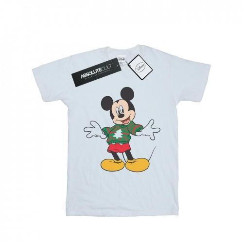 Disney Heren Mickey Mouse Kersttrui Stroke T-shirt