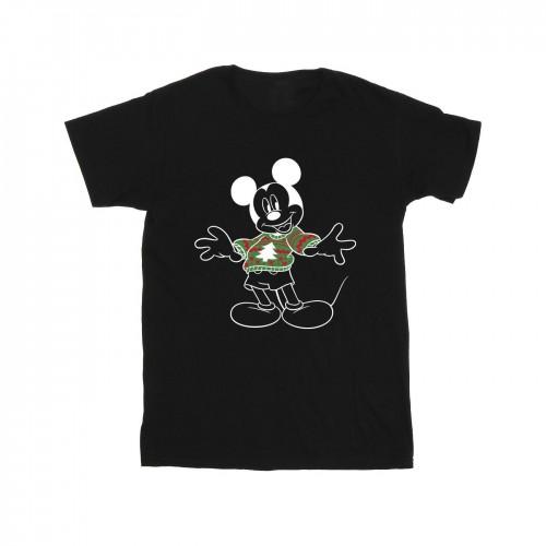 Disney Heren Mickey Mouse Kersttrui T-shirt