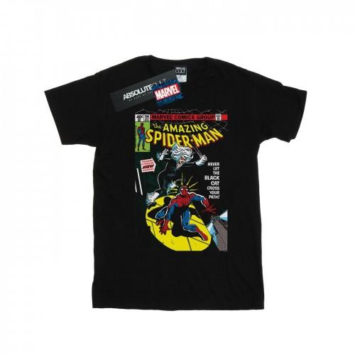 Marvel Spider-Man zwarte kat cover T-shirt voor heren