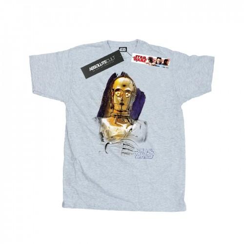 Star Wars Mens The Last Jedi C-3PO Brushed T-Shirt