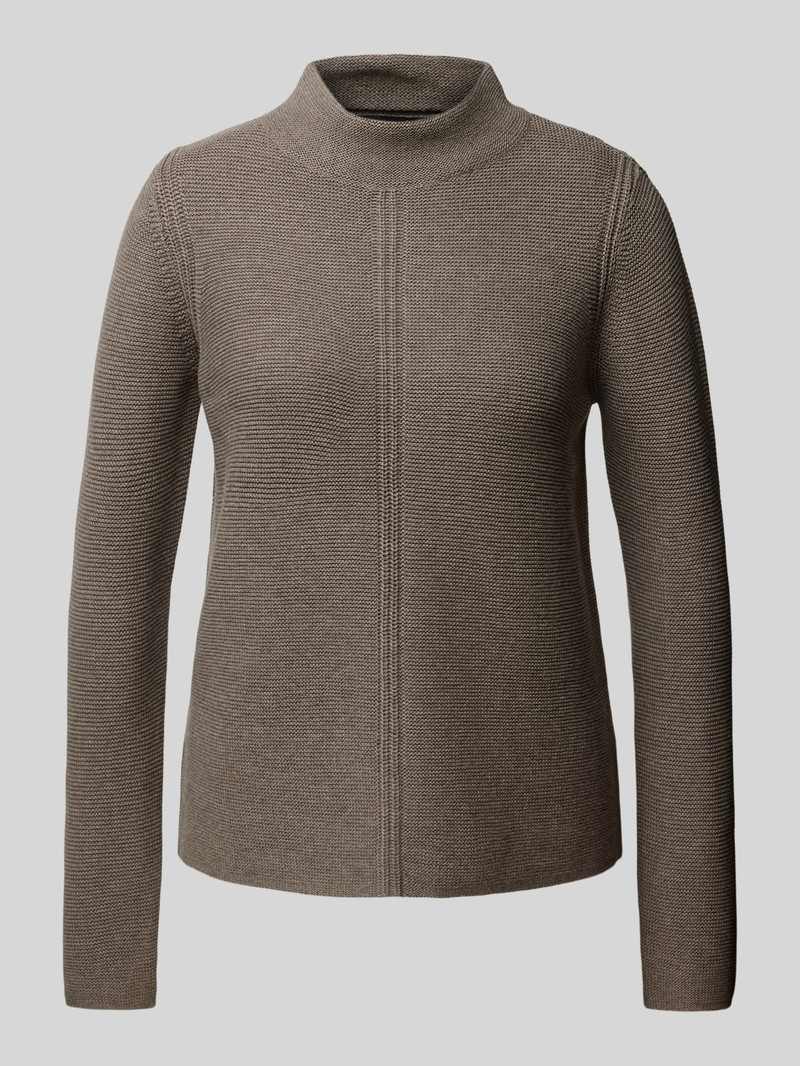 Oui Gebreide pullover met opstaande kraag