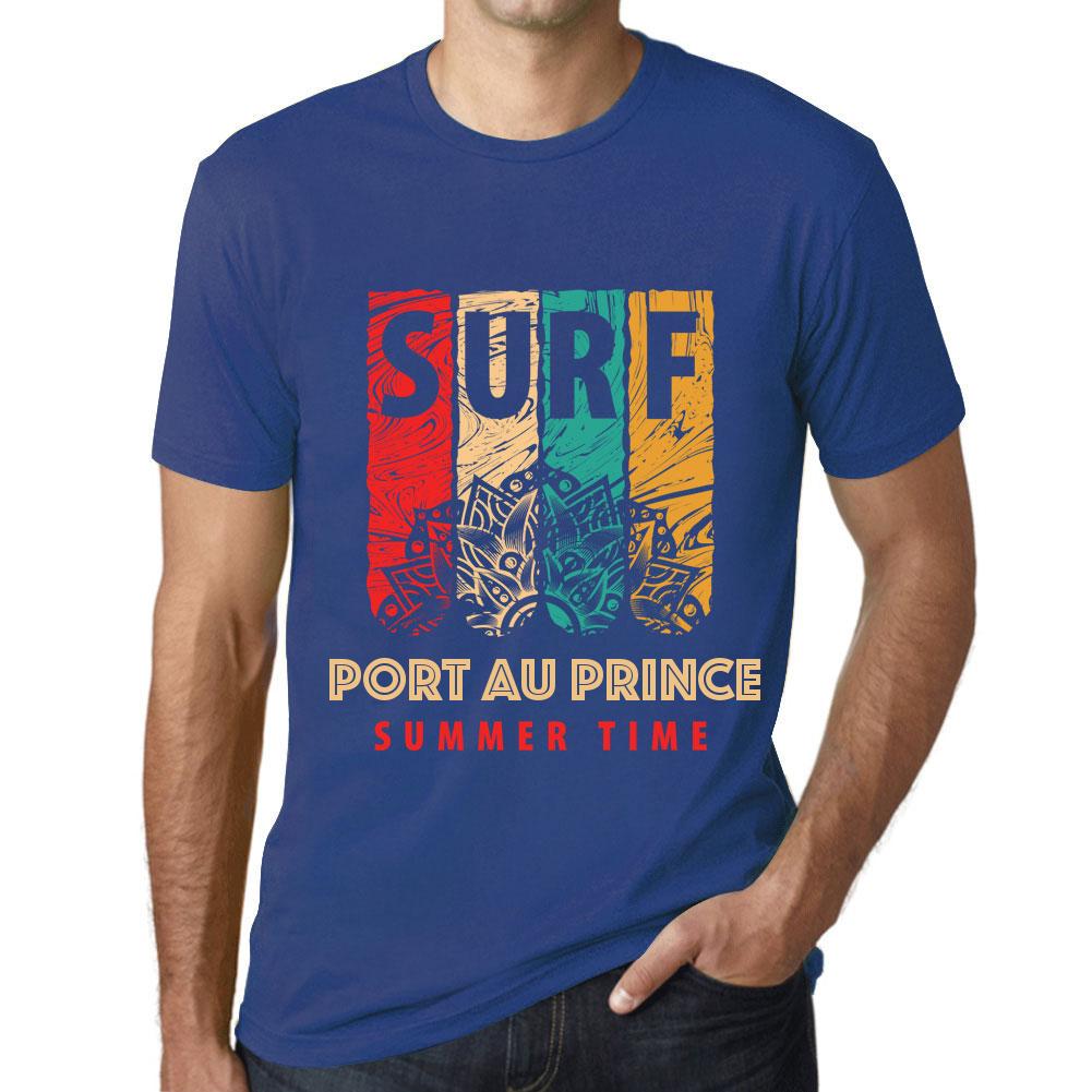 Ultrabasic Heren Vintage T-shirt Grafisch T-shirt Surf Summer Time Port AU Prince Royal Blue