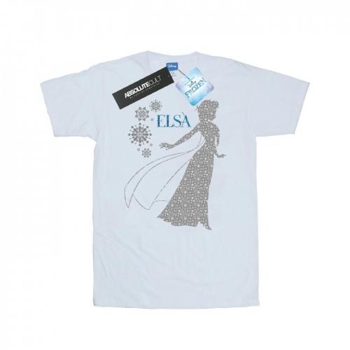 Disney Heren Frozen Elsa Kerst Silhouet T-shirt