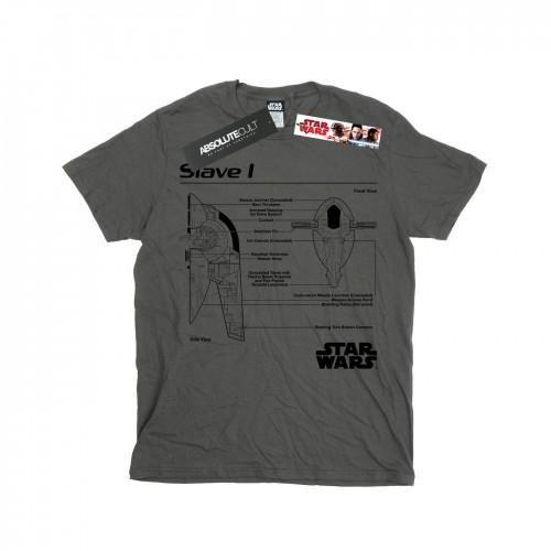 Star Wars heren slaaf 1 blauwdruk T-shirt