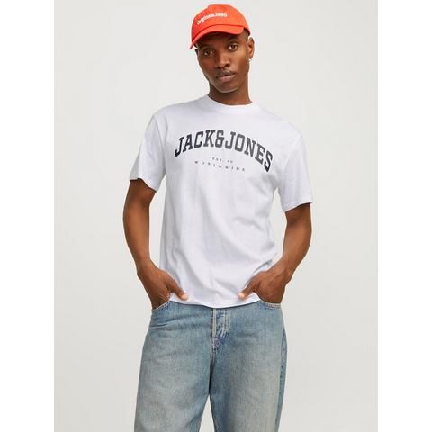 Jack & Jones Shirt met ronde hals JJECALEB VARSITY TEE SS O-NECK NOOS