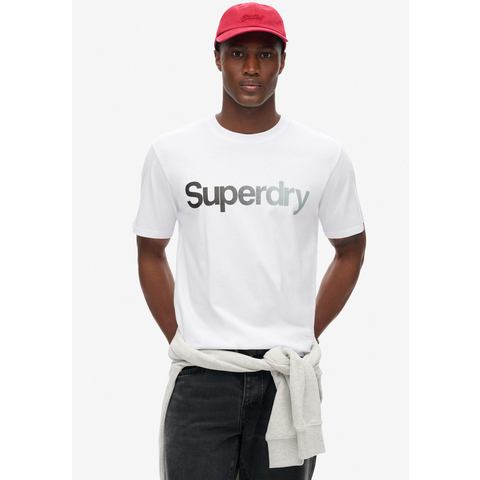 Superdry Shirt met ronde hals CORE LOGO FADE LOOSE TEE