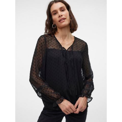 Vero Moda Shirt VMLEAH LS LACE TOP WVN GA NOOS