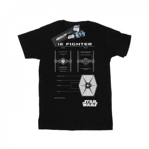 Star Wars Heren TIE Fighter blauwdruk T-shirt