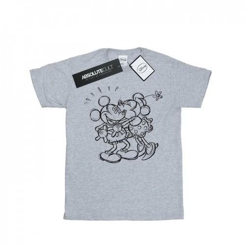 Disney Heren Mickey en Minnie Mouse Kiss Sketch T-shirt