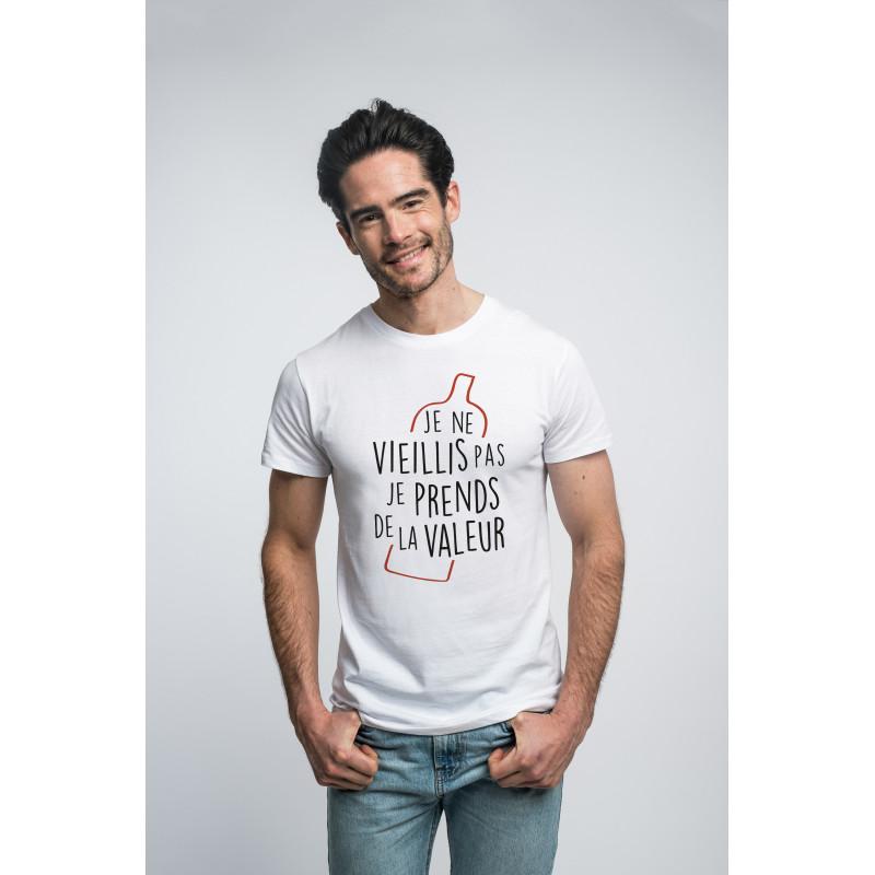 Ma Petite Tribu T-shirt Homme - JE NE VIEILLIS PAS JE PRENDS DE LA VALEUR MPT