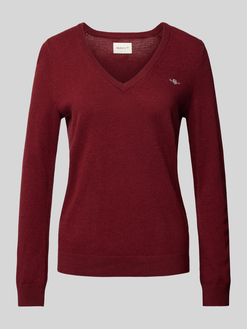 Gant Wollen pullover met V-hals