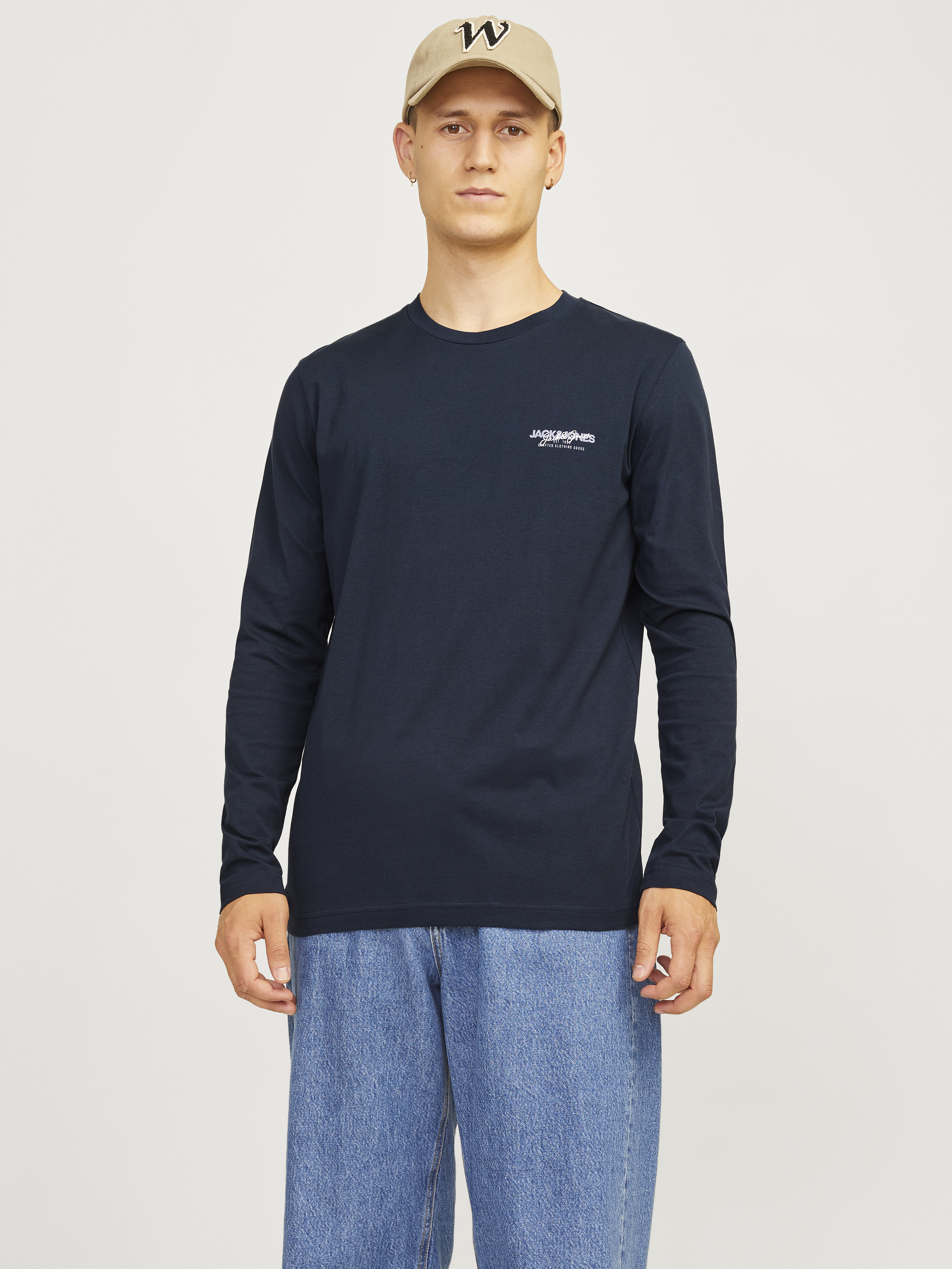 Jack & Jones Jjalvis tee ls crew neck