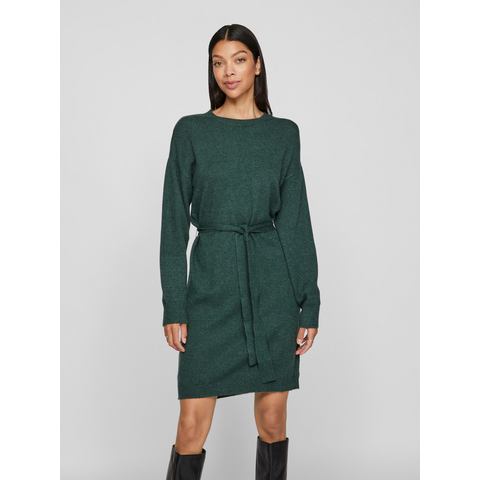 Vila Gebreide jurk VIRIL O-NECK L/S BELT KNIT DRESS - NOOS