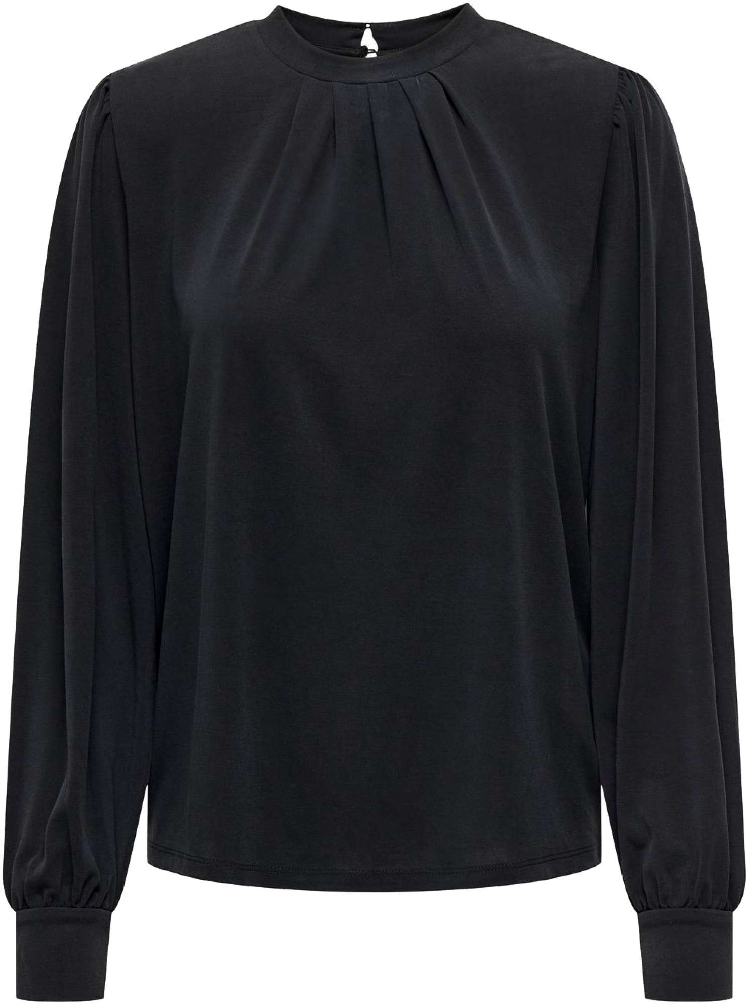 Only Onlfree life l/s modal highneck top jrs black