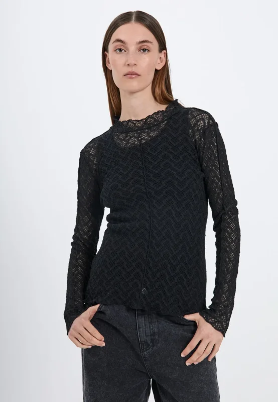 Norr Rosalina top black -